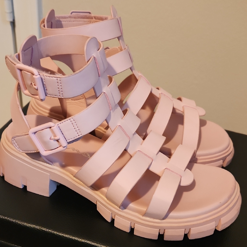 Pink Strappy Sandals